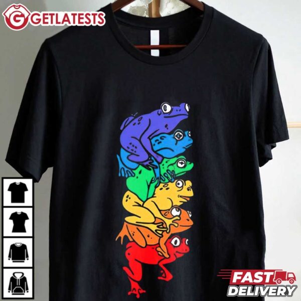 Rainbow Gay Frog T Shirt (4)