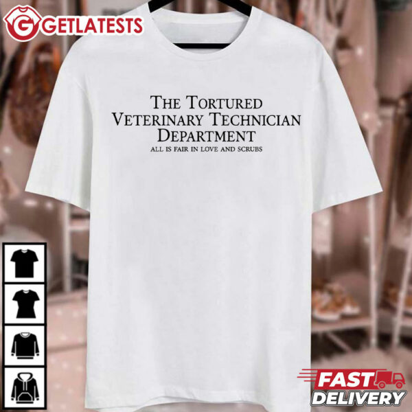 Tortured Veterinary Technician Department Vet T Shirt (1)