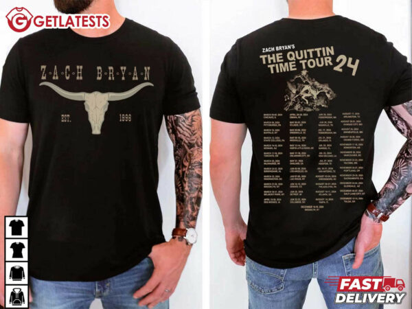 Zach Bryan The Quittin Time Tour 2024 T Shirt