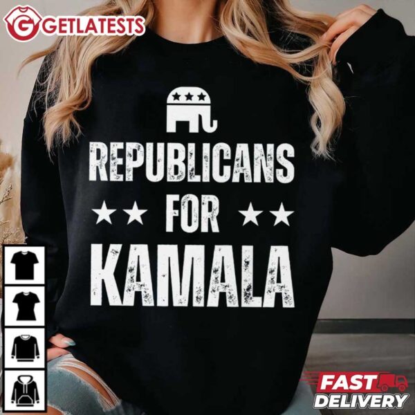 Republicans for Kamala Harris Unisex T Shirt (3)