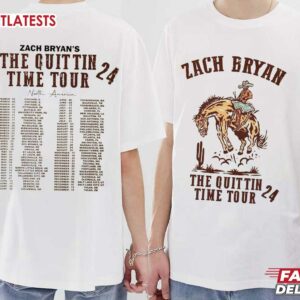 Zach Bryan The Quittin Time Tour 2024 Vintage T Shirt (2)