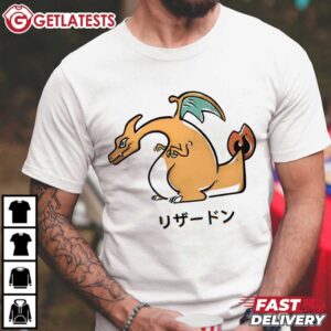 Charizard Lizardon Pokemon Graphic T Shirt (4)