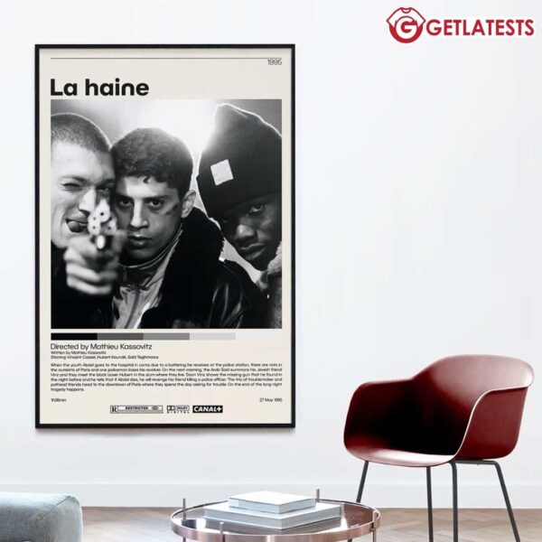 La haine Mathieu Kassovitz Movie Poster (1)