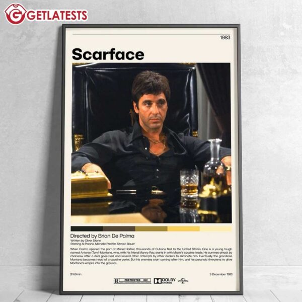 Scarface Al Pacino Brian De Palma Poster (2)