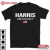 Harris Obviously For President 2024 Kamala American Flag T Shirt (4)