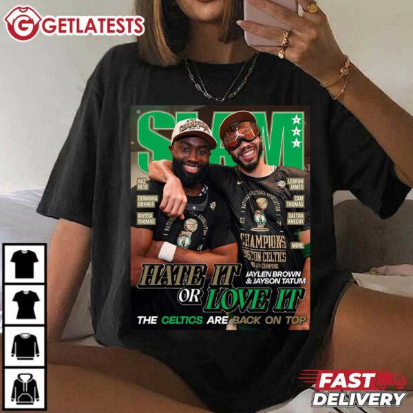 Jayson Tatum Jaylen Brown Boston Celtics NBA Slam T Shirt (4)