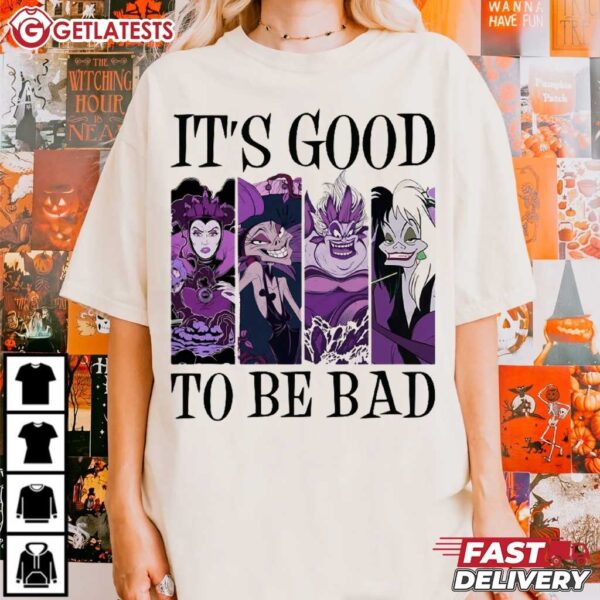 It's Good To Be Bad Villains Women Halloween T Shirt (3)