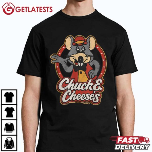 Chuck E Cheese Classic Mascot Portrait Distressed T Shirt (1)