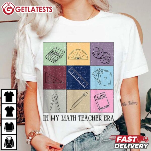 Back To School In My Math Teacher Era Math Pi Day T Shirt (1)