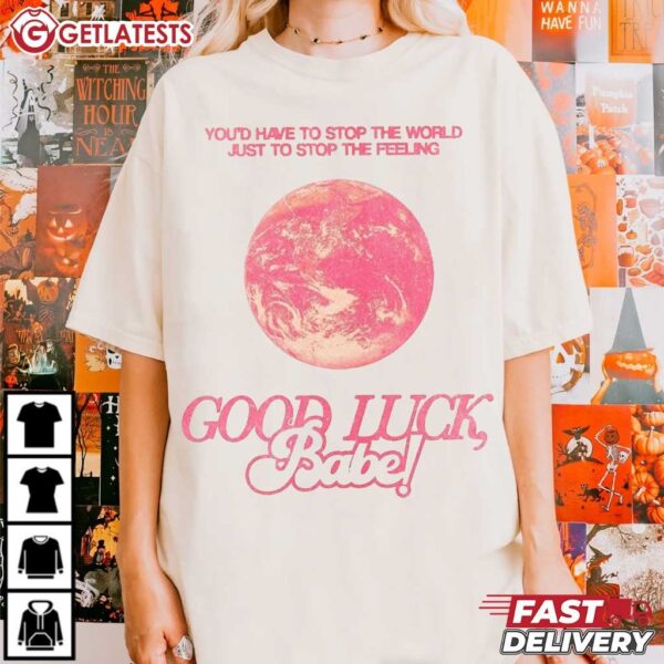 Chappell Roan Good Luck Babe Pink T Shirt (3)