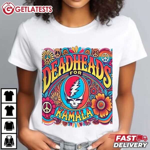 Deadheads For Kamala Harris Grateful Dead T Shirt (4)