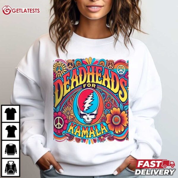 Deadheads For Kamala Harris Grateful Dead T Shirt (1)