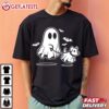 Ghost Walking Dog Halloween T Shirt (4)