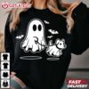 Ghost Walking Dog Halloween T Shirt (1)