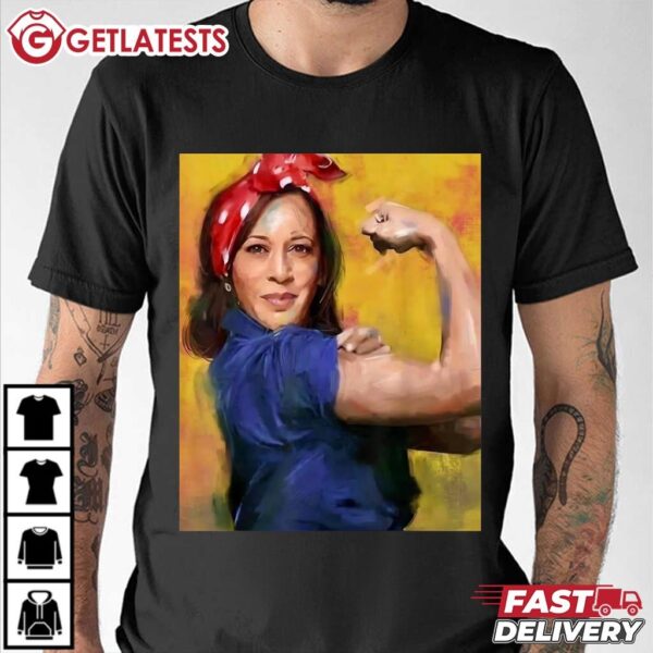 Kamala Harris 2024 Rosie The Riveter Childless Cat Lady Vote T Shirt (3)