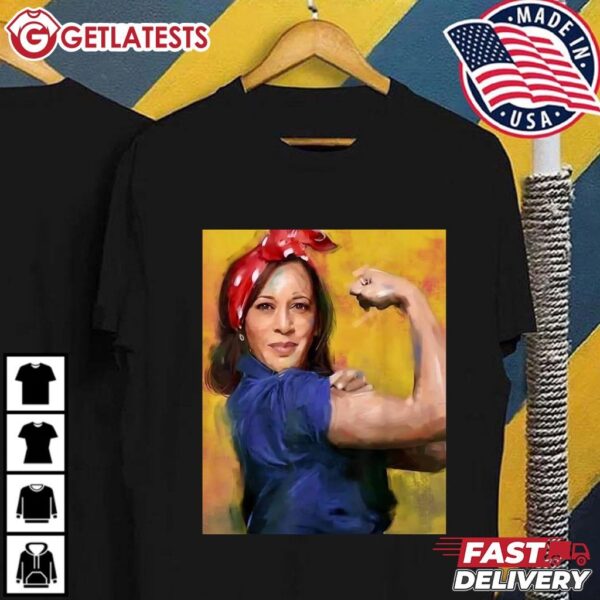 Kamala Harris 2024 Rosie The Riveter Childless Cat Lady Vote T Shirt (2)