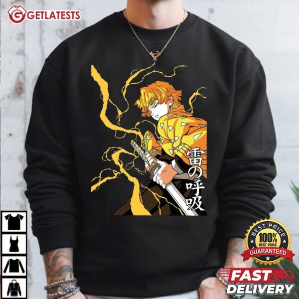 Agatsuma Zenitsu Demon Slayer Anime T Shirt (4)