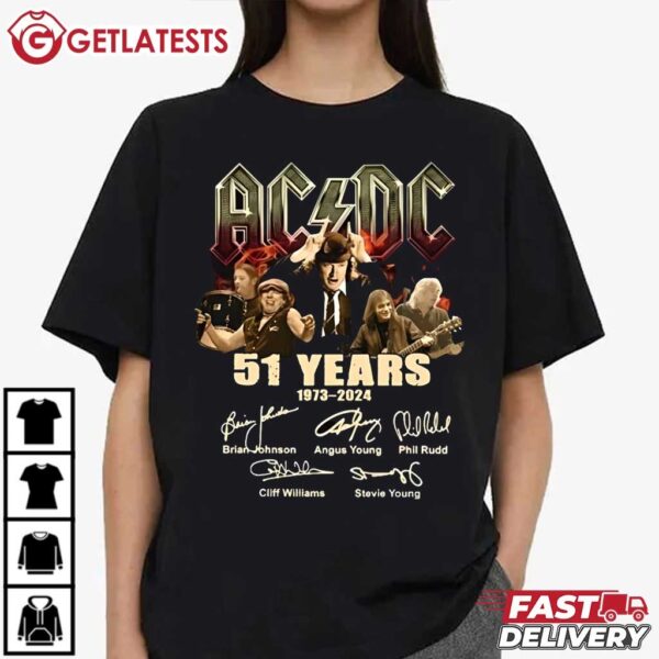 ACDC 51 Years Rock Band Music T Shirt (5)