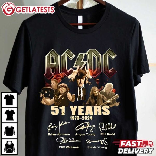 ACDC 51 Years Rock Band Music T Shirt (6)