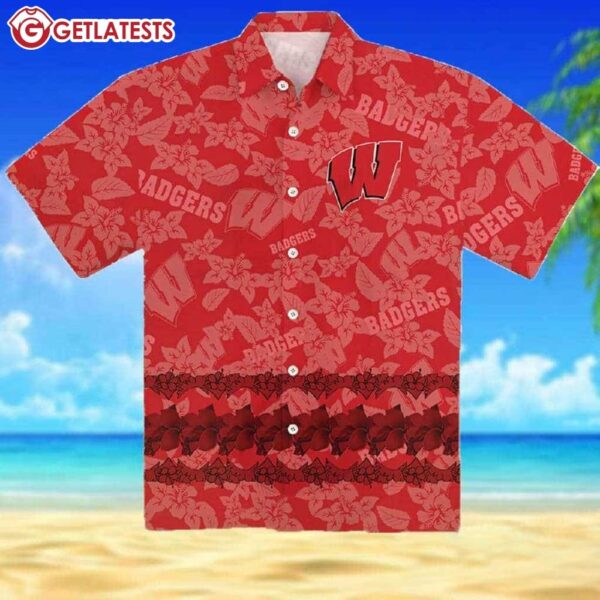 Wisconsin Badgers Football Floral Summer Hawaiian Shirt (2)