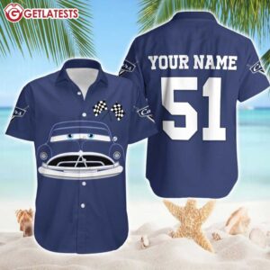 Cars Doc Hudson Custom Name And Number Hawaiian Shirt