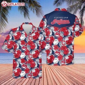 Cleveland Indians Floral Summer Hawaiian Shirt