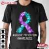 Suicide Prevention Awareness Teal Purple Ribbon T Shirt (2)