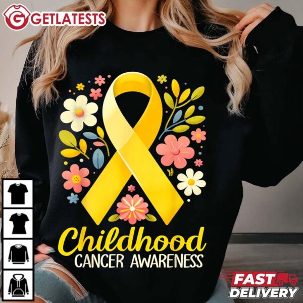 Childhood Cancer Awareness Gold Ribbon T Shirt (4)