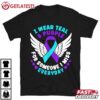 Suicide Prevention Awareness I Wear Teal And Purple Ribbon T Shirt (2)