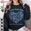 Suicide Prevention Awareness Teal Purple Ribbon You Matter T Shirt (3)