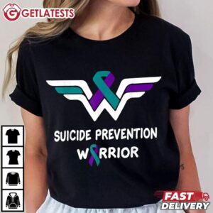 Suicide Prevention Awareness Warrior Purple And Teal Ribbon T Shirt (1)