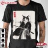 Samurai Cat Warrior Funny Japanese Style T Shirt (3)