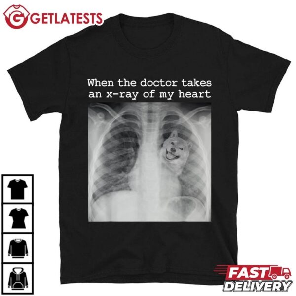 When The Doctor Takes an X ray of My Heart Shiba Inu Dog T Shirt (3)