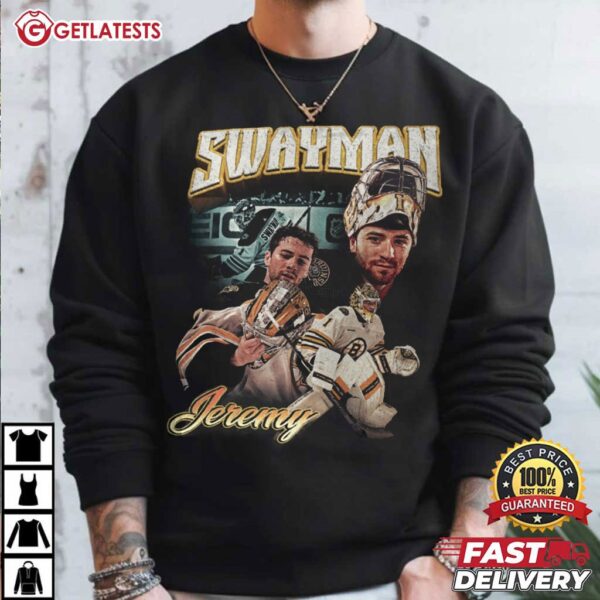 Jeremy Swayman American Professional Ice Hockey Goaltender T S (1)