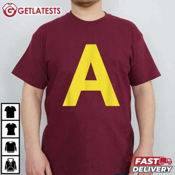 Letter A Chipmunk Alvin Funny T Shirt (1)