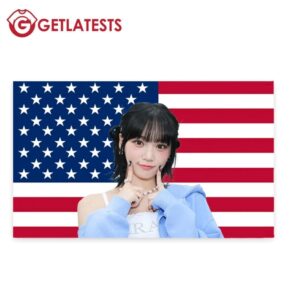 Kim Chae won American Flag Kpop T Shirt (1)