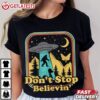 Don't Stop Believin Bigfoot Mothman Loch Ness Cryptozoology T Shirt (1)