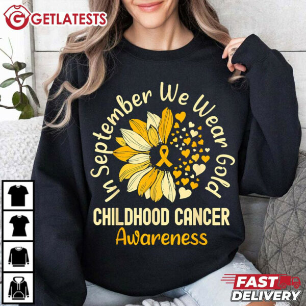 Childhood Cancer Awareness In September We Wear Gold T Shirt (3)