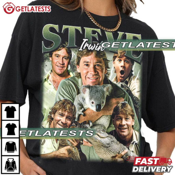 Steve Irwin The Crocodile Hunter Australian Zookeeper T Shirt