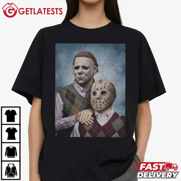 Michael Myers and Jason Voorhees Step Brothers Movie Funny T Shirt (1)