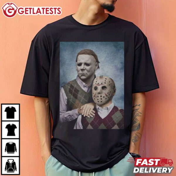 Michael Myers and Jason Voorhees Step Brothers Movie Funny T Shir (4)