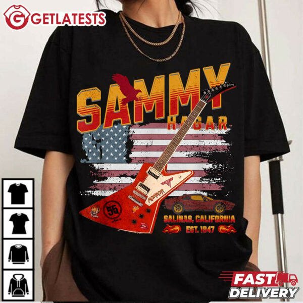 Sammy Hagar Salinas California EST 1847 Guitar Rock T Shirt (2)