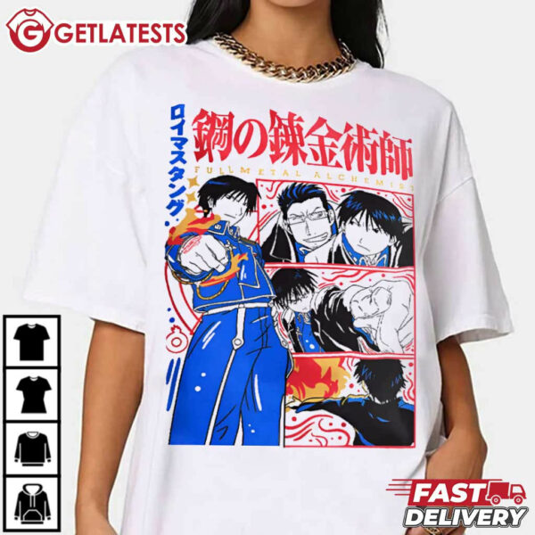 Roy Mustang Fullmetal Alchemist Japanese Anime T Shirt (2)