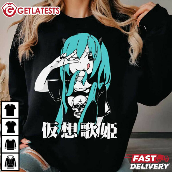 Hatsune Miku Vocaloid Japanese Music T Shirt (1)