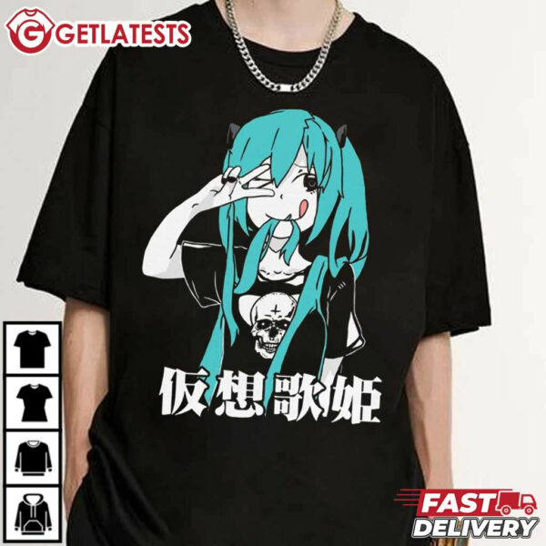 Hatsune Miku Vocaloid Japanese Music T Shirt (4)