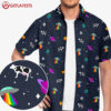 Space Cow UFO Alien Goth Quirky Fancy Funny Pattern Hawaiian Shirt (2)