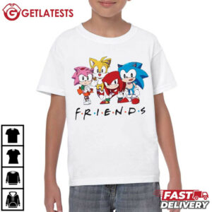 Sonic the Hedgehog Knuckles Tails Amy Rose Friends T Shirt (1)