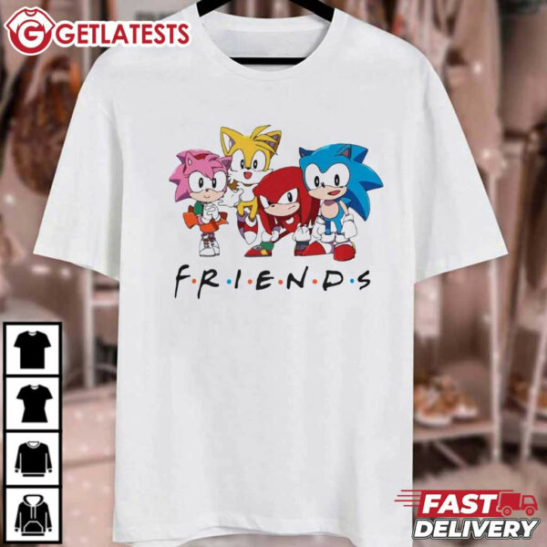 Sonic the Hedgehog Knuckles Tails Amy Rose Friends T Shirt