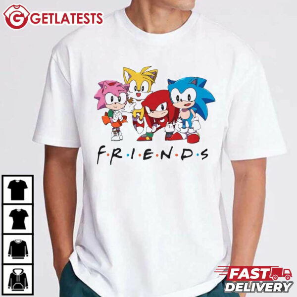 Sonic the Hedgehog Knuckles Tails Amy Rose Friends T Shirt (3)