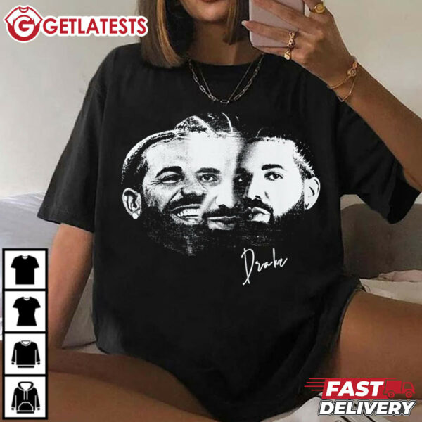 Drake Three Distinct Facial Style American Rapper T Shirt (4)